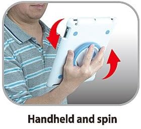 Aidata ISP202WO Ipadstand Multifunction Stand, бела обвивка со бел и портокал прстен за употреба со iPad 2; iPadstand може да