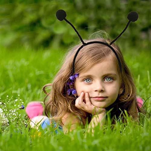 Антена за Пчели умаву-Лента За Глава За Деца Возрасни Девојчиња Момчиња Бубамара Инсекти Ленти за Глава како Ноќта На Вештерките