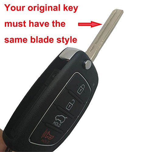 Заменска клуч за клучеви FOB, школка, погодна за Hyundai Sonata Santa Fe, без клуч за влез, далечински управувач за клучеви за клучеви, обвивка