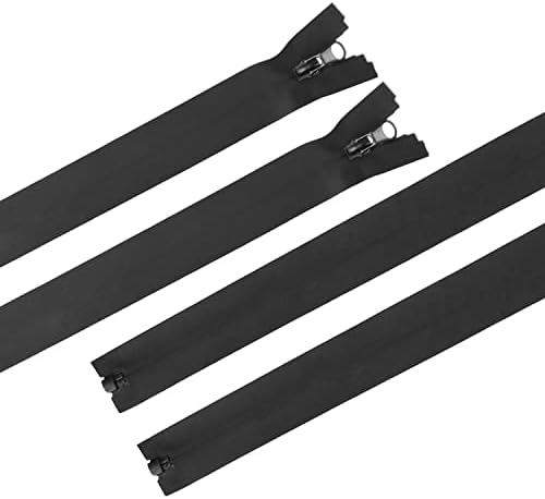 Мандала занаети 2 парчиња 18 инчи црн водоотпорен патент за шиење на мантил за скијање облека облека Отворено торба - Големина 5 ПВЦ
