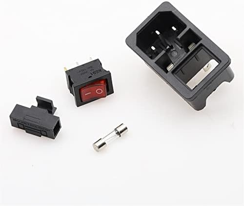 LIUGOU 1pcs Rocker Switch Споен IEC 320 C14 Приклучок За Напојување со Прекинувач За Осигурувачи На Светилки Приклучок За Приклучок Со