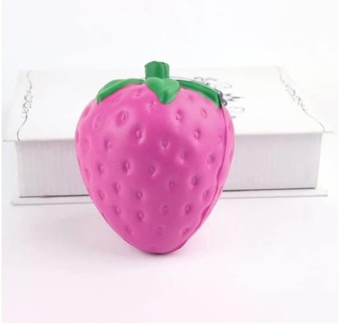 JM производи Голема розова писателска играчка со јагода од јагода - ASMR релаксирачки бавен пораст