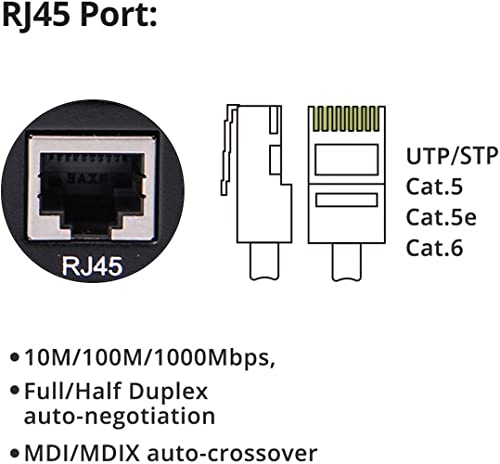 Конвертер Gigabit Media LC, SingleMode Fiber во Ethernet Converter, SFP порта, 10/1 100/1000Mbps до 1000Base-LX, со транссевер од 1000base-LX