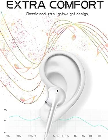 Слушалки За Јаболка/Слушалки за iPhone Жични Слушалки За Молња [2023 Apple MFi Сертифицирани]Слушалки За Изолација На Бучава за iPhone