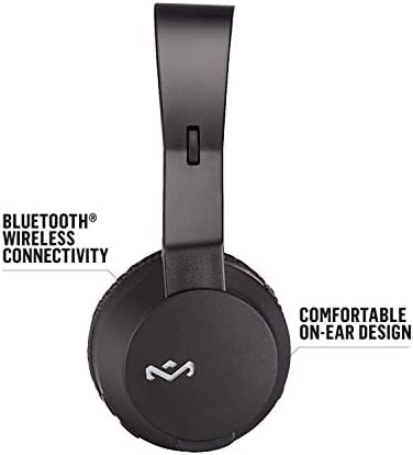 Куќа На Марли ЕМ-Џ101 - Бк Бунтовник Безжичен Bluetooth На Слушалки За Уши Со Микрофон, Црн, Голем