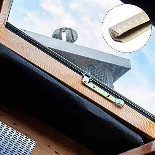 Metallixity Edge Trims 1pcs, PVC U-Seal се вклопува 1-4,5 mm работ на заптивката со железен лист-за прозорецот на домашната врата, беж