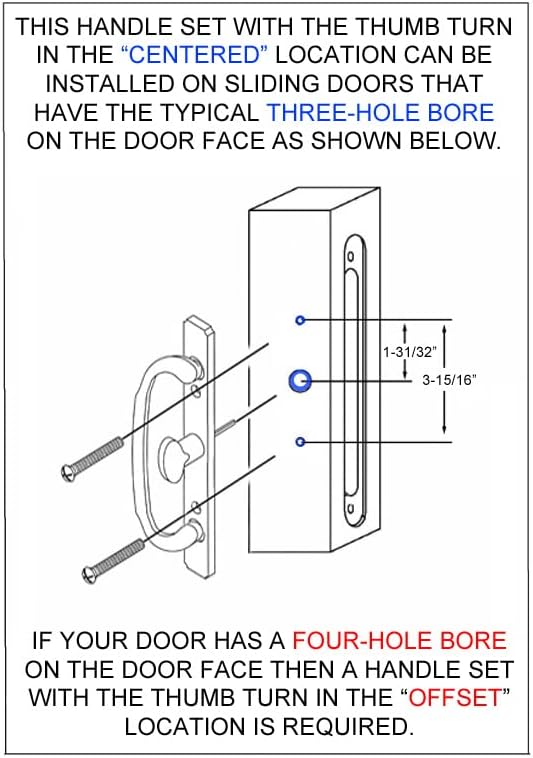 FPL замена на лизгачкиот двор на вратата на вратата поставена со не -клуч за влечење - Центарски палецот на палецот