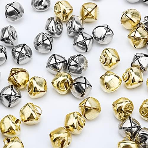 Savita 100 парчиња Божиќни ingингл sвона, мали метални занаетчиски sвона за DIY фестивал Дома Божиќна декорација