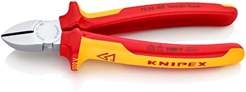 Knipex 70 06 180 Дијагонален секач 7,09 Хром позлатен/тестиран од VDE