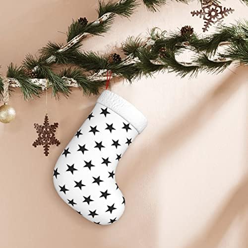 Cutedwarf златни starsвезди Кристама чорапи Божиќни украси на дрво Божиќни чорапи за Божиќни празнични забави подароци 18-инчи