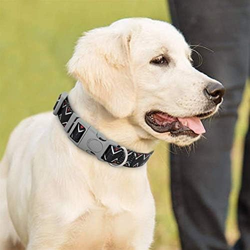 CFSAFAA LEASH COGUGE NELON прилагодливи јаки за домашни миленици за миленичиња Безбедност на јака за кучиња за средни големи кучиња