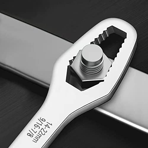 Електричен 2 парчиња Универзален клуч за токс, 8мм-22мм со двојно затегнување на само-затегнување прилагодливи алатки за клучеви за алатки