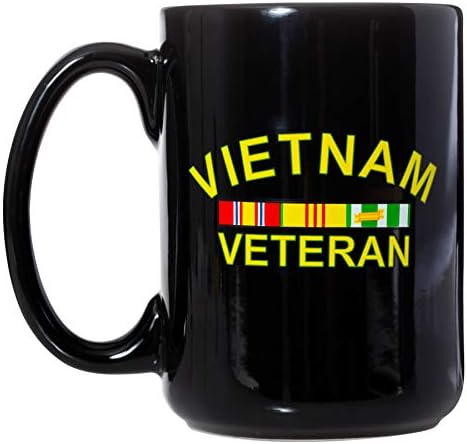 Кригла од воен подарок за ветерани во Виетнам - 15oz Делукс двострана чај од чај од кафе