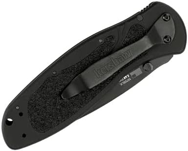 Kershaw Blur Black Everyday Carry PocketKnife, 3,4 инчи не'рѓосувачки челик, сечило за капки, Cerakote Finish, отвор на SpeedSafe, реверзибилна
