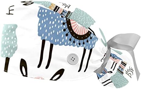 Lixiaoyuzz Симпатична работна капа на алпака со копчиња за џемпери за џемпери, лента вратоврска за жени