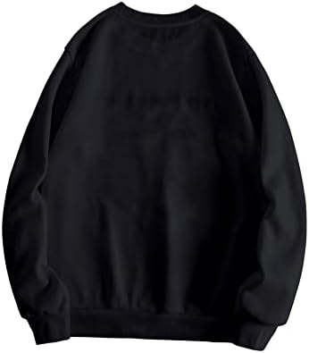 SweatyRocks женска буква печати со екипаж со долги ракави на врвот на лежерна пулвер, џемпер за џемпери