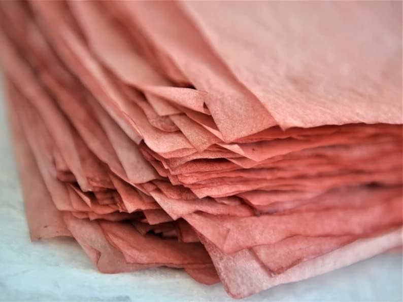 Паметна -Авокадо Дасти розова боја хартија за пергамент/Грунгиска старосна хартија/рачно обоена античка хартија за пронаоѓање за несакани списанија