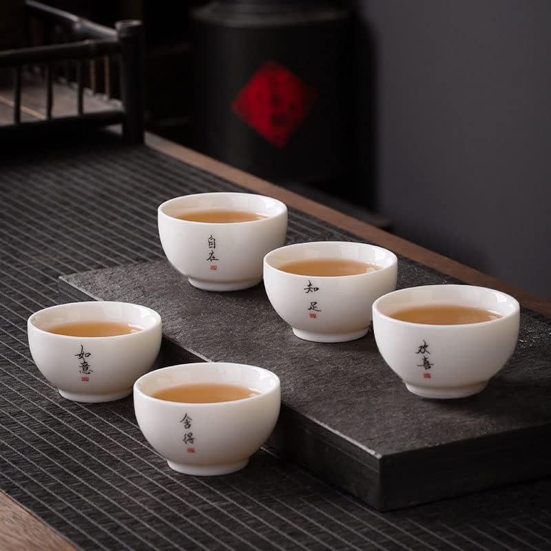 Џинру Баохуа Кина Игла чаши чај, кунг фу чај чаши, чаши чај сет од 5, зелен чај, улонг чај, Пу-ер Чај кина стил чај чаши