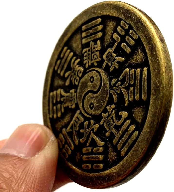 Кинески Таоист Таишанг Лаојуншан Дух Пари Месинг Стариот Сребрен Таиџи Медал Украс Бакарна Монета Комеморативна Монета