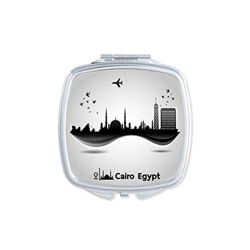 Египет Морден Сити Авион Модел на огледало Преносен компактен џеб шминка двострано стакло