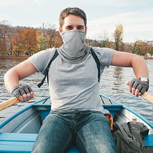 Херцики 2 парчиња УВ Заштита на риболов нараквици со вратот гејтер маска за лице маска без прсти маска за вратот за мажи, на отворено,