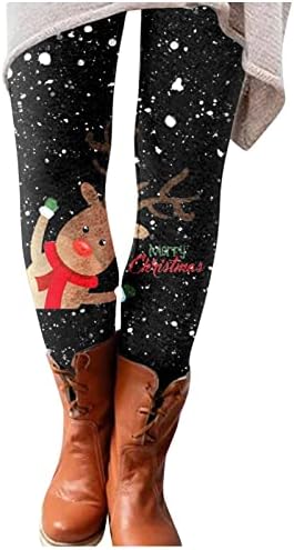Божиќни хеланки женски плус големина пад на четкани хеланки Туника тренингот хеланки Божиќ гном меко истегнување обични тенок панталони