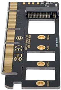 Cablecc ngff m-key nvme M.2 SSD до PCI-E Express 3.0 16x x4 адаптер без заграда црна