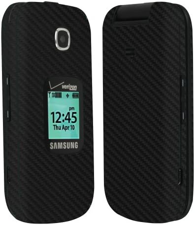 Скиноми Црна Јаглеродни Влакна Целосна Кожа На Телото Компатибилна Со Samsung Gusto 3 TechSkin Со Заштитник На Екран Против Меурчиња
