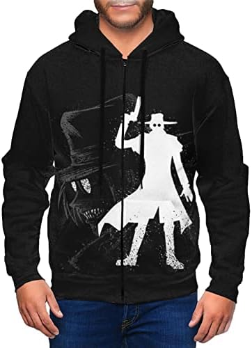 Панкооклуб Аниме Манга Хелсинг целосна поштенска худи -машка машка машка врвови мода со долги ракави џемпери пуловер качулка
