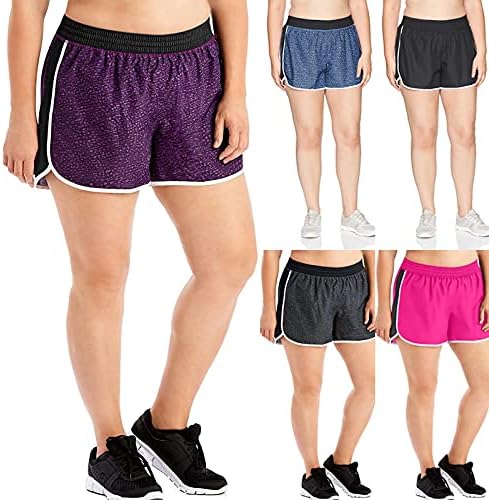 Womenенски високи половини за влечење шорцеви за вежбање јога теретани со џебови со џебови