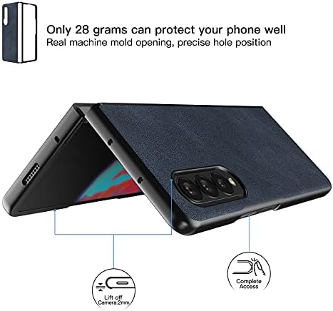 Feitenn За Samsung Galaxy Z Fold 3 5g Случај, Паричник Случај Со Картички Слотови и Невидлив Kickstand За Мажи/Жени,Мултифункционална Флип