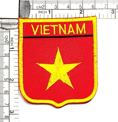 Кленплус 2, 6Х2, 3 ИНЧИ. Виетнам Знаме Лепенка Воено Тактичко Знаме Амблем Униформа Костим Шие Железо На Закрпи Земја Национално Знаме