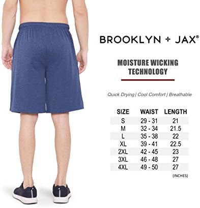 Активни шорцеви за атлетски перформанси во Бруклин + Јакс - шорцеви за кошарка со 5 пакувања со џебови
