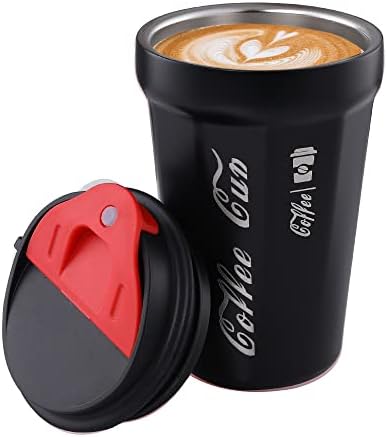 Aiwenxie Cafe Tumbler, вакуум изолирано кафе за патување со кафе со истурање на капакот, шишиња со вода од не'рѓосувачки челик