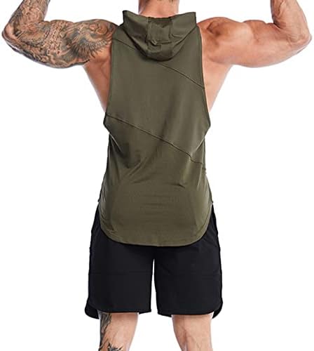 Dudubaby машки фитнес качулка резервоар за мускули врвни брзо сушење спортови спортови за модни садови за салии маица маица маица елек