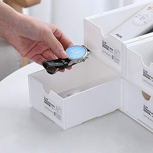 Анкус 2 парчиња Кутија За Складирање Пластичен Капацитет Козметички Организатор Накит Лак За нокти Контејнер За Шминка Сарај Случај -