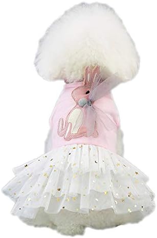 Облека за кучиња од клопон за мали кучиња Девојче кученца принцеза костим женски кучиња туту летни фустани розови с