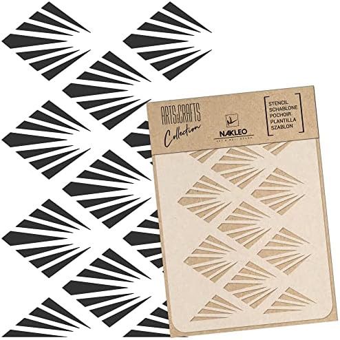 Nakleo DIY за еднократна пластична матрица - Арт Деко Палма - Уметнички занаетчиски wallидни образец за снопчиња за обележја - мебел од ткаенина