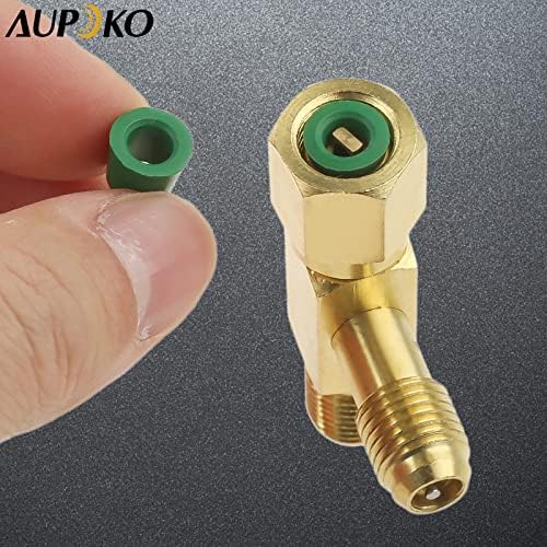 Aupoko брз пристап за пристап до спојници, 1/4 '' Вентили за вентили Адаптер со вртење на конекторот за вртење, се вклопува за повеќекратна вакуумска пумпа за мерач