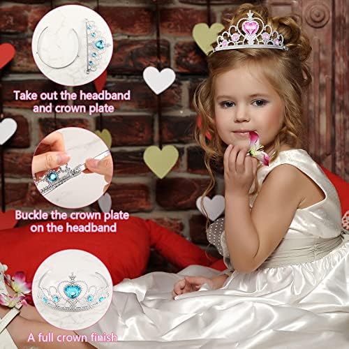 Џерифи 96 Парчиња Принцеза Круни За Мали Девојчиња Дијадеми Круни Сет Пластични Кристали Принцеза Круна Облечи Круна Глави За Мали Принцеза