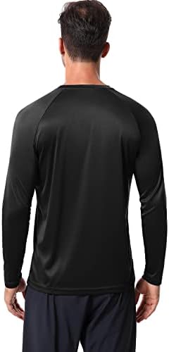 Starвезда вибрат машка атлетска атлетска влага со долг ракав Брзо сув екипаж врат на екипаж, маички за риболов кошули УВ заштита