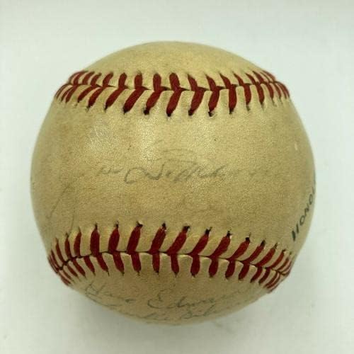 Multо ДиМаџо 1944 година Втора светска војна Втората светска војна со повеќе потпишани бејзбол ПСА ДНК Коа - Автограмски бејзбол