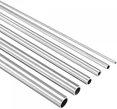 Uxcell 304 цевка од не'рѓосувачки челик, 1мм 2мм 3мм 4мм 5мм 6мм ОД 0,15мм/0,6мм дебелина на wallидот 300мм должина, пакет од 6