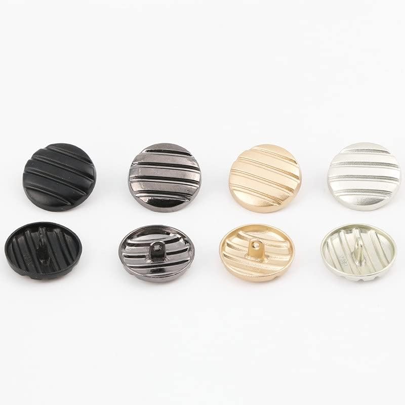 QWZYP 10 парчиња метални копчиња за миење на обложување на тркалезни обликувања 2-дупки Декоративни копчиња за шиење на палто за облека