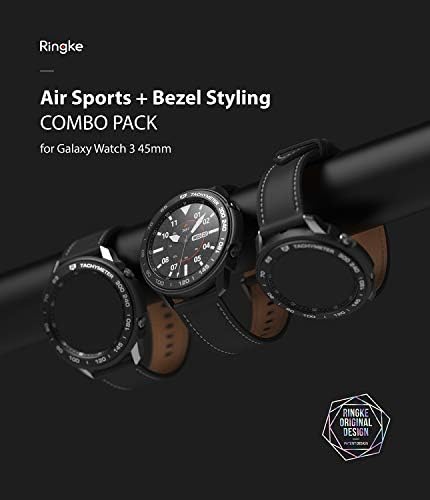 Ringke Air Sports + Bezel Styling Combo Case дизајниран за Galaxy Watch 3 45mm - 10 -црна боја