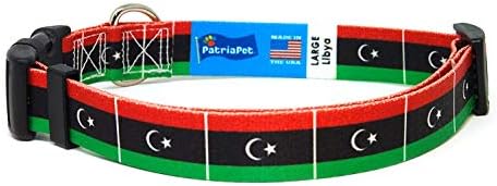 Јака од кучиња во Либија | Либија знаме | Брза за брзо ослободување | Направено во NJу ерси, САД | За дополнителни големи кучиња