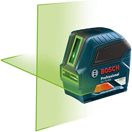 Bosch GLL75-40G 75FT Зелен зрак само-нивоа на вкрстено-линиски ласер и Blaze GLM50C Bluetooth Овозможено 165FT ласерско мерка за растојание