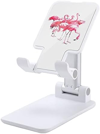 Фламинго печати мобилен телефон штанд компатибилен со таблетите за прекинувач за iPhone, прилагодлив прилагодлив на држачот за десктоп