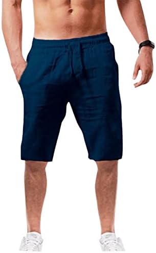 Miashui Spandex шорцеви мажи и летни памучни модерни обични шорцеви цврсти и машки панталони големи и високи мажи