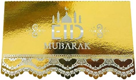 100 парчиња Еид Мубарак Муслимански фестивал Место картичка Рамадан шутира цветна чипка табела покана картичка исламска забава за декорација